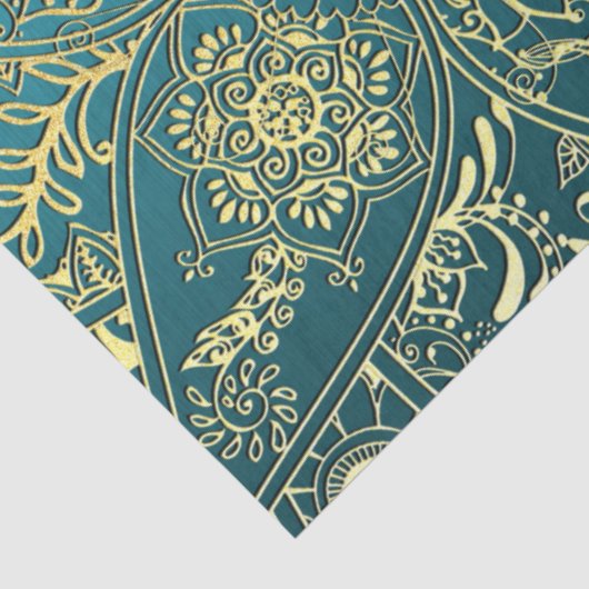 Kute flower henna hand getrokken design tissuepapier (Detail)