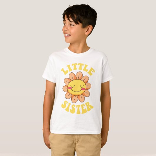 Kute Flower Little Sister T-shirt (Voorkant volledig)