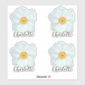 Kute Flower Modern Script Name Sticker (Vel)