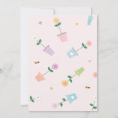 Kute Flower Pots New Address Moving Announance Aankondiging (Achterkant)