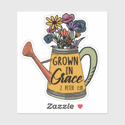 Kute Flowers Christelijke Bijbel Verse Grace Sticker (Vel)
