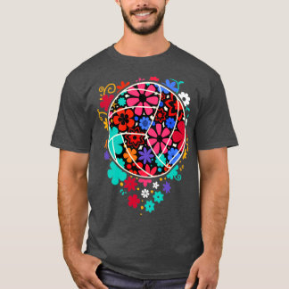 Kute Flowers en Volleyball Gift Print Volleyball T-shirt