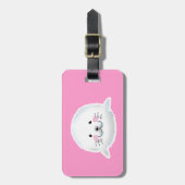 Kute fluffy baby-zegel bagagelabel (Voorkant verticaal)