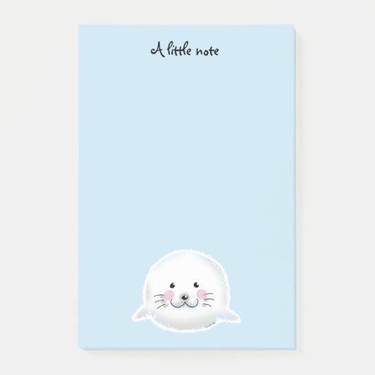 Kute fluffy baby-zegel post-it® notes (Voorkant)