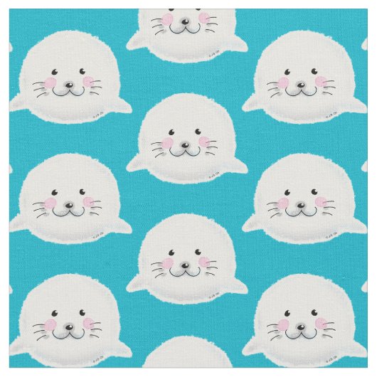 Kute fluffy baby-zegel stof (Close Up)