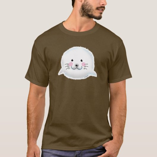 Kute fluffy baby-zegel t-shirt (Voorkant)