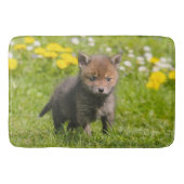 Kute fluffy Red Fox Cub Wilde baby Badmat (Voorkant)
