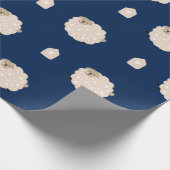 Kute fluffy Sheep met hart Kinder Cadeaupapier (Hoek)