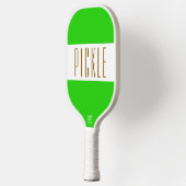 Kute fluitende groene witte poolstrip strepen teks pickleball paddle (Links)