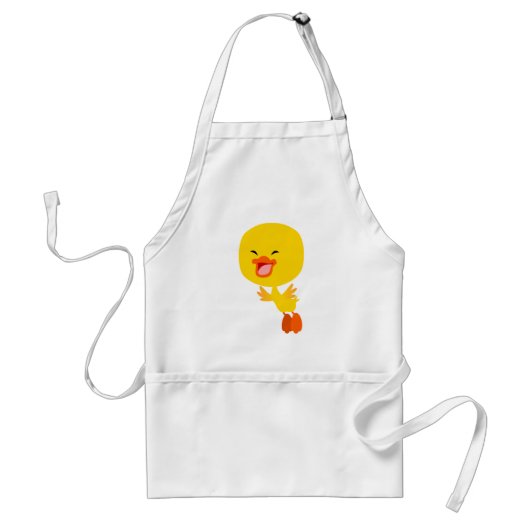 Kute Flying Cartoon Ducking Apron Standaard Schort (Voorkant)