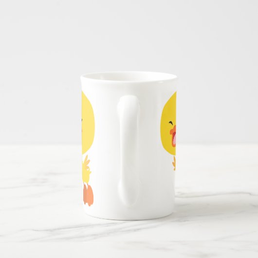 Kute Flying Cartoon Ducking Bone China Mok (Achterkant)