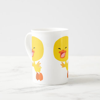 Kute Flying Cartoon Ducking Bone China Mok