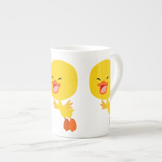 Kute Flying Cartoon Ducking Bone China Mok (Voorkant rechts)