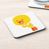 Kute Flying Cartoon Ducking Onderzetter Set (Linkerzijde)