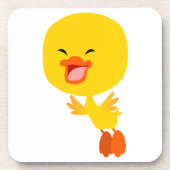Kute Flying Cartoon Ducking Onderzetter Set (Voorkant)