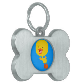 Kute Flying Cartoon Ducking Pet Tag Huisdieren Naamplaatje