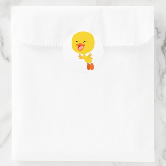 Kute Flying Cartoon Ducking Sticker (Tas)