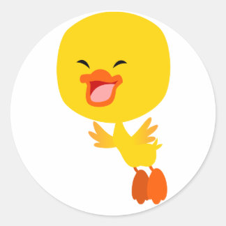 Kute Flying Cartoon Ducking Sticker