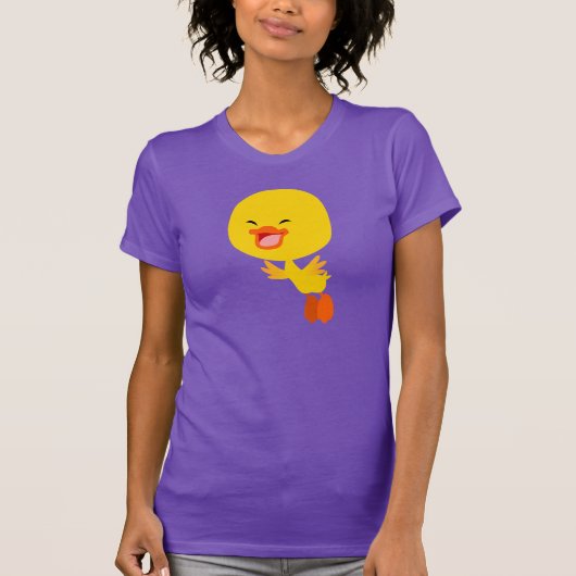 Kute Flying Cartoon Ducking Women T-Shirt (Voorkant)