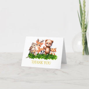 Kute Forest Animals Bedankkaart