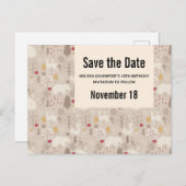 Kute Forest Animals Nordic Birthday Save the Date Uitnodiging Briefkaart (Voorkant / Achterkant)