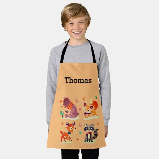 Kute Forest Animals Schort (Gedragen)