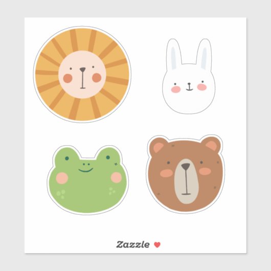 Kute Forest Animals Sticker (Vel)