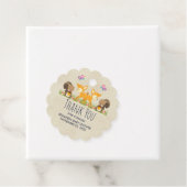 Kute Forest Animals Whimsical Cartoon Baby shower Bedankjes Labels (In situ)