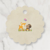 Kute Forest Animals Whimsical Cartoon Baby shower Bedankjes Labels (Achterkant)