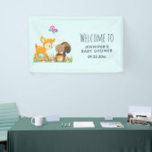 Kute Forest Animals Whimsical Cartoon Baby shower Spandoek (Beurs)