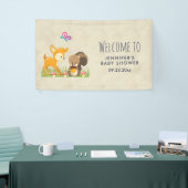 Kute Forest Animals Whimsical Cartoon Baby shower Spandoek (Beurs)