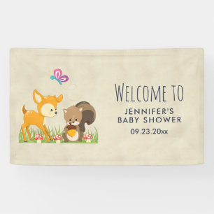 Kute Forest Animals Whimsical Cartoon Baby shower Spandoek
