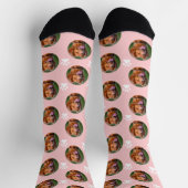 Kute foto Collage Lichte Roze contactdozen Sokken (Top)