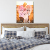 Kute foto hartbekleding en kort gedicht canvas afdruk (Insitu (Slaapkamer))