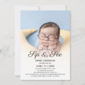 Kute foto Sip en See Party Kaart (Voorkant)