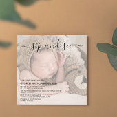 Kute foto Sip en zie partijuitnodiging Kaart