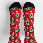 Kute foto's rood en wit afdrukken - Aangepast Sokken (Top)