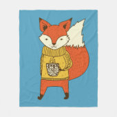 Kute fox aangepaste kleurendekens fleece deken (Voorkant)