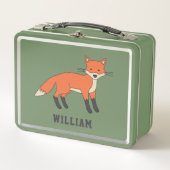 Kute fox aangepaste naam terug naar school (Voorkant)