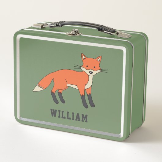 Kute fox aangepaste naam terug naar school (Voorkant)