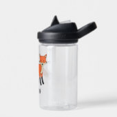 Kute fox aangepaste naam terug naar school waterfles (Links)
