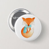 Kute fox-inpakknop ronde button 5,7 cm (Voorkant /achterkant)