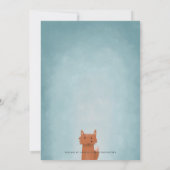 Kute foxes mama met Baby shower Kaart (Achterkant)