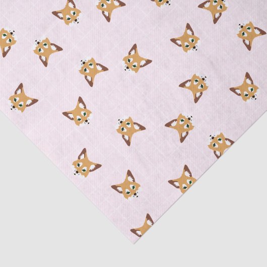 Kute Foxes-weefselpapier Tissuepapier (Detail)
