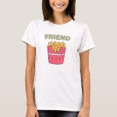 Kute Friend Fries op maat van beste vriend T-shirt (Voorkant)