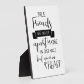 Kute Friendship Quote True Friends is nooit uit el Fotoplaat (Zijkant)