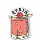 Kute, frisse, stijlvolle rubberen cokeskers sticker (Voorkant)