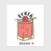 Kute, frisse, stijlvolle rubberen cokeskers sticker (Vel)