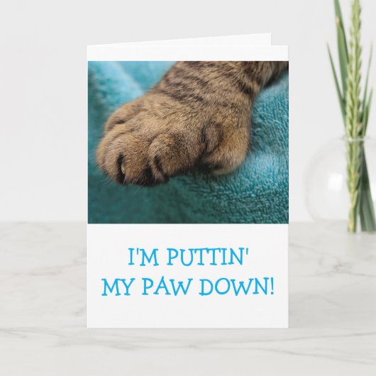 Kute "from the Cat" Aangepaste verjaardag Kaart (Voorkant)