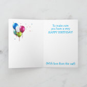 Kute "from the Cat" Aangepaste verjaardag Kaart (Binnen)